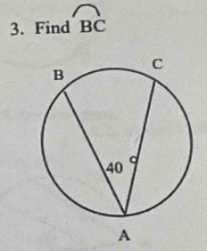 Find overline BC