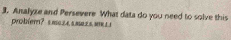 Analyze and Persevere What data do you need to solve this 
problem? s.ns0.2.4, 5.N50.2.5. MITW 5.$