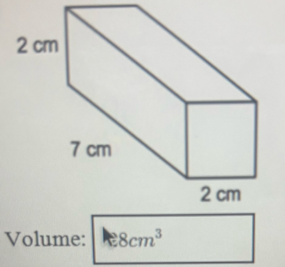 Volume: 8cm^3