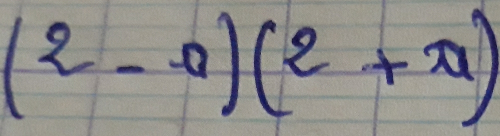 (2-a)(2+a)