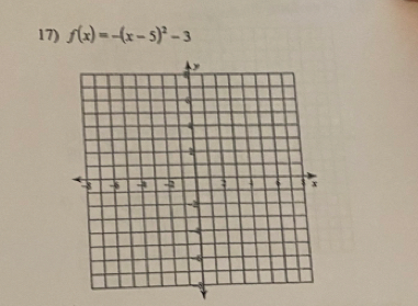 f(x)=-(x-5)^2-3