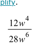 plity.
 12w^4/28w^6 