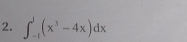 ∈t _(-1)^3(x^3-4x)dx