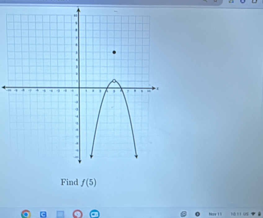 Find f(5)
Nov 11 10 11 US