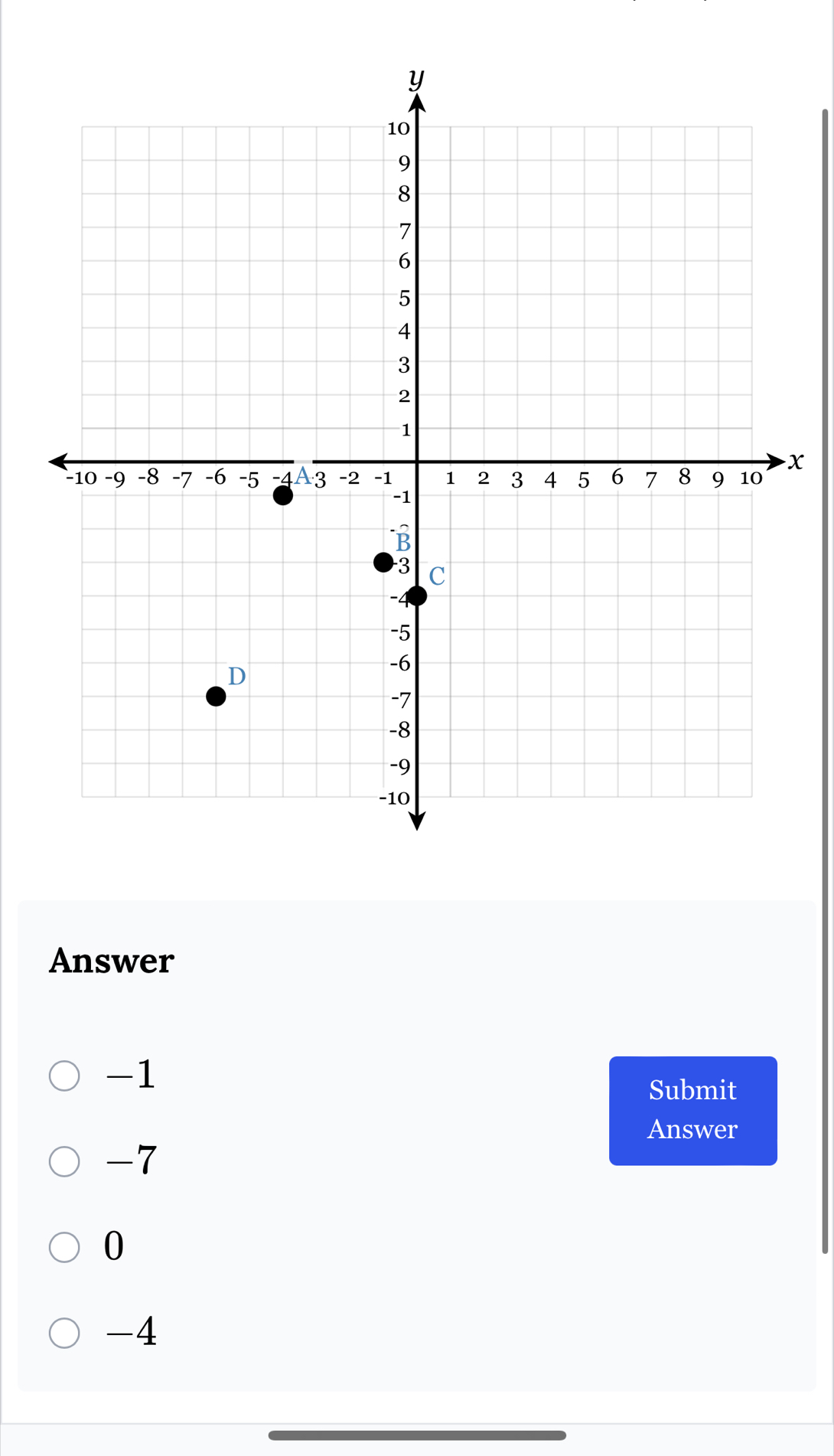 x
Answer
-1
Submit
Answer
-7
0
-4