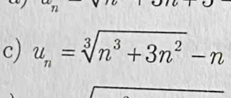 u_n=sqrt[3](n^3+3n^2)-n