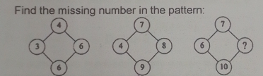 Find the missing number in the pattern: