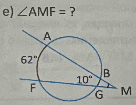 ∠ AMF= ?