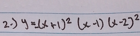 ) y=(x+1)^2(x-1)(x-2)^2