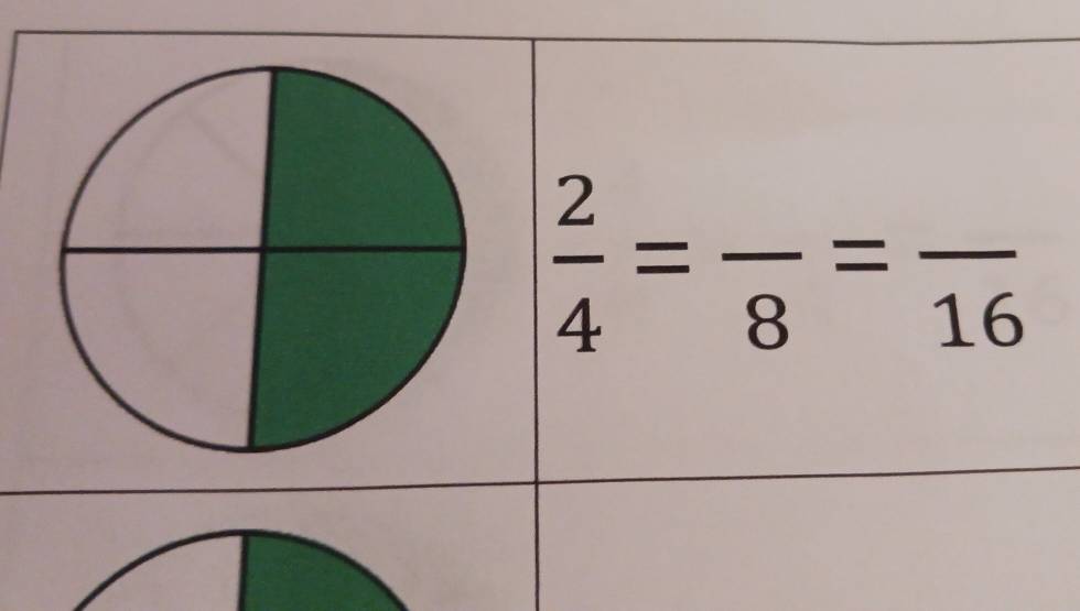  2/4 =frac 8=frac 16