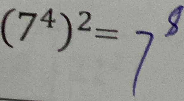 (7^4)^2=7^9
1+1=frac 2