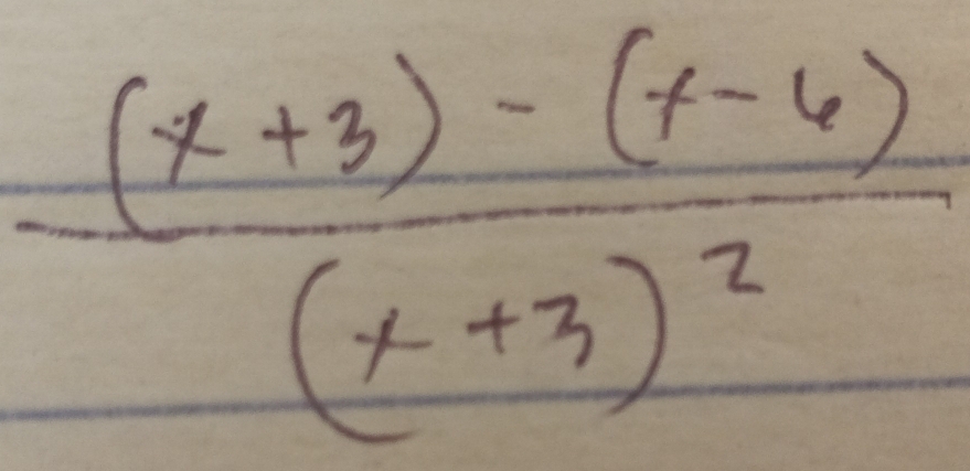 frac (x+3)-(x-6)(x+3)^2