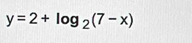 y=2+log _2(7-x)