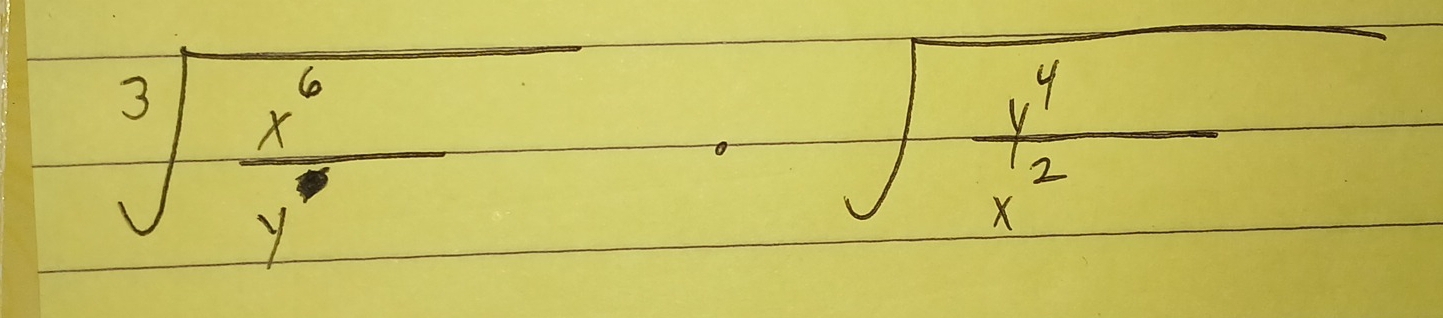 sqrt[3](frac x^6)y^4-sqrt(frac y^4)x^2