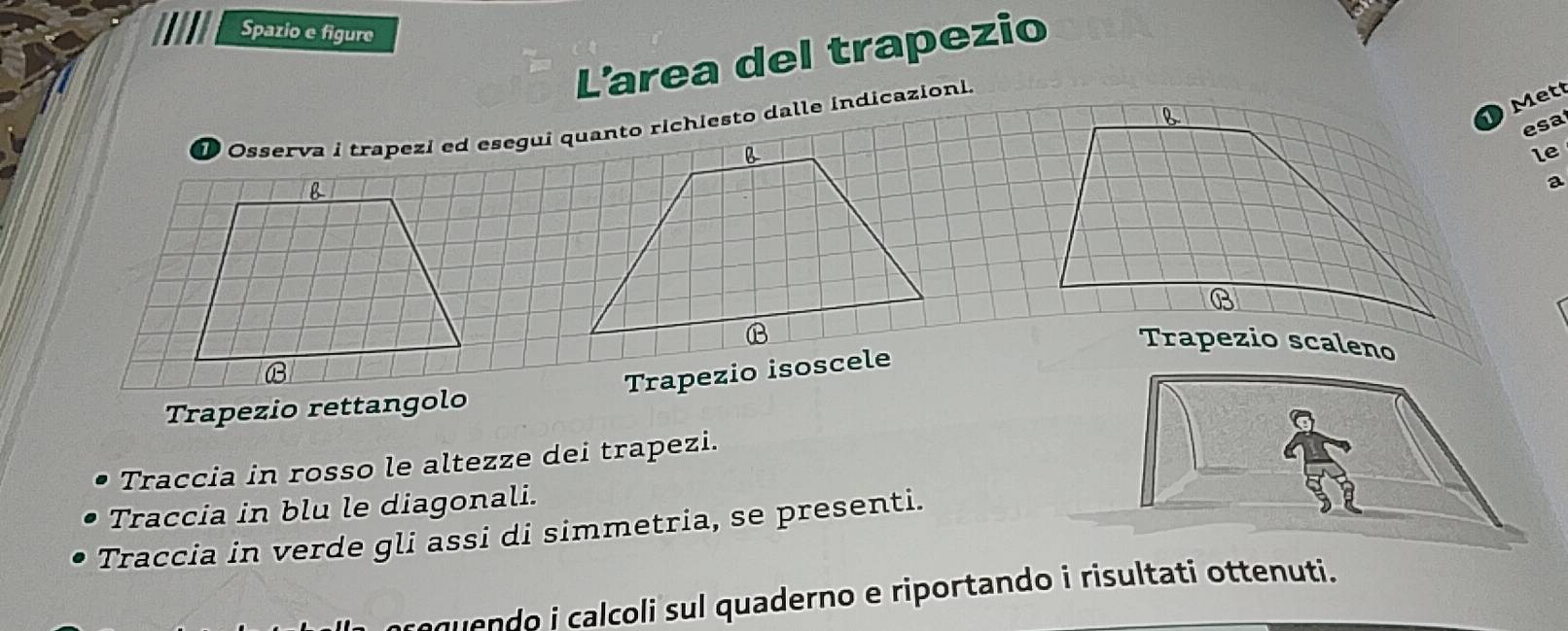 Risolto Spazio E Figure L area Del Trapezio M 1 Osserva I Trapezi Ed 
