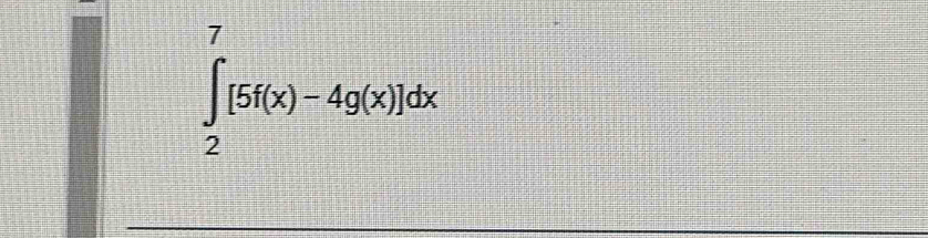 ∈t _2^7[5f(x)-4g(x)]dx