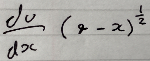  dv/dx (4-x)^ 1/2 