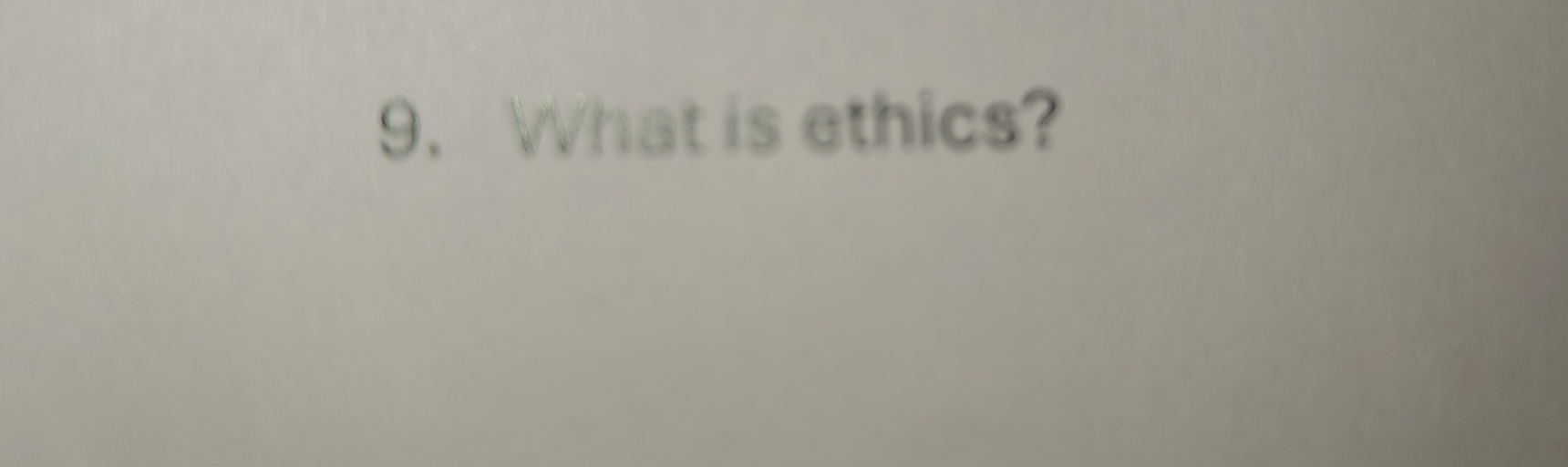 What is ethics?