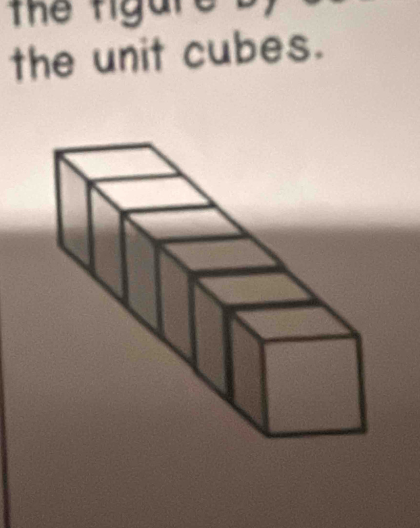 the unit cubes.