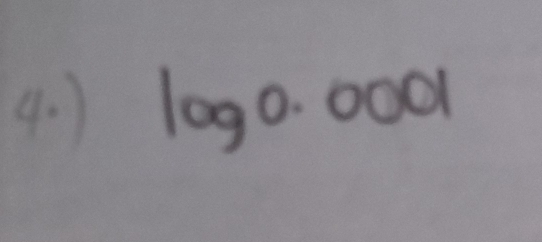 ) log 0.0001