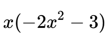 x(-2x^2-3)