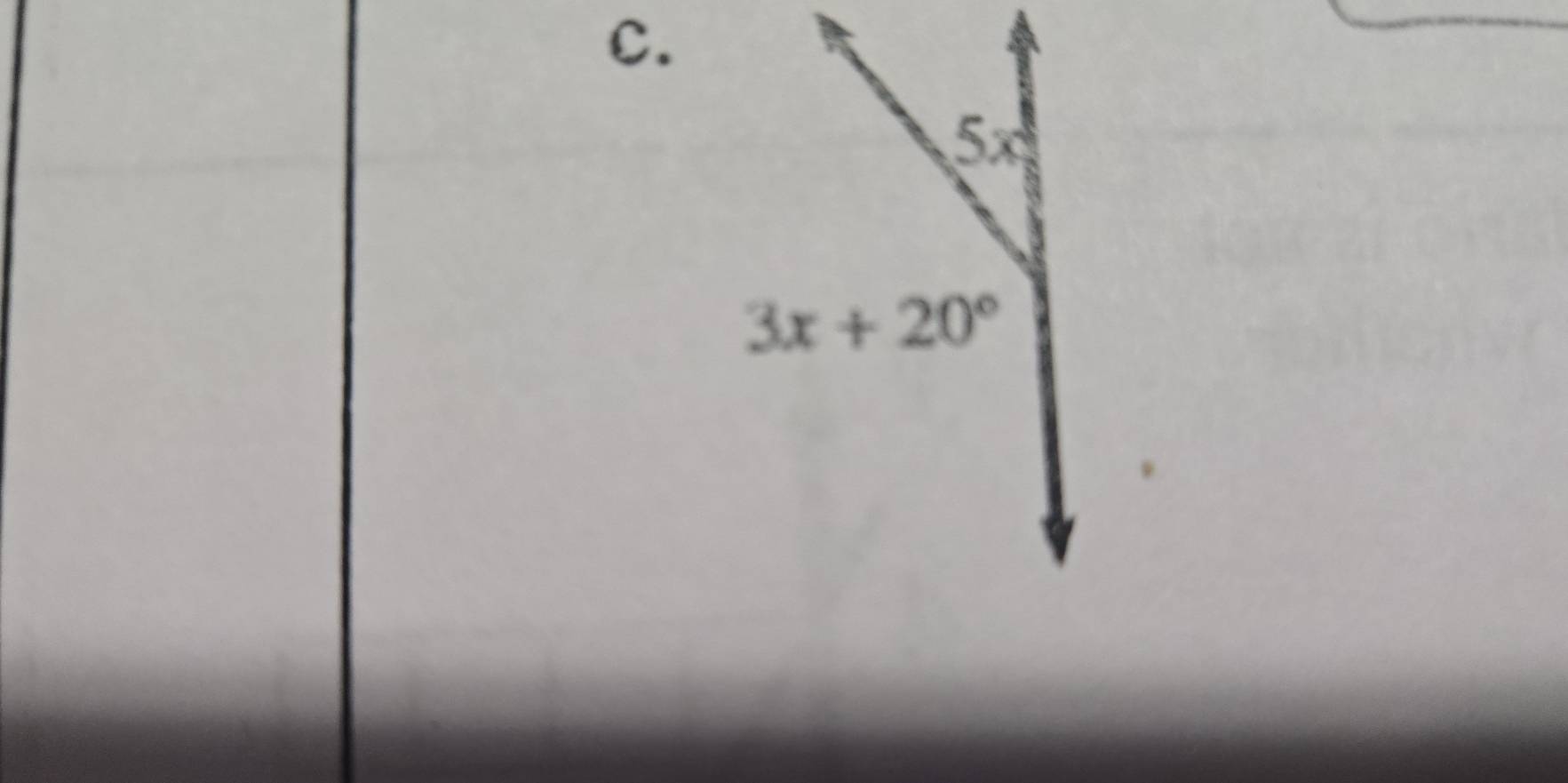 5x°
3x+20°