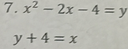 x^2-2x-4=y
y+4=x