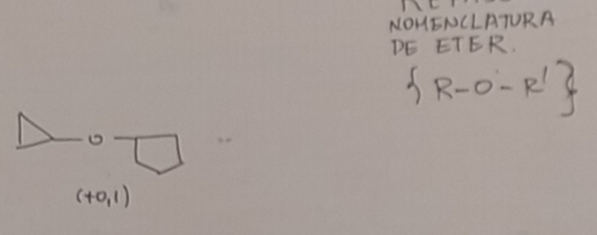 NOHENCLATURA 
DE ETER.
 R-0-R'
(+0,1)
