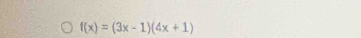 f(x)=(3x-1)(4x+1)