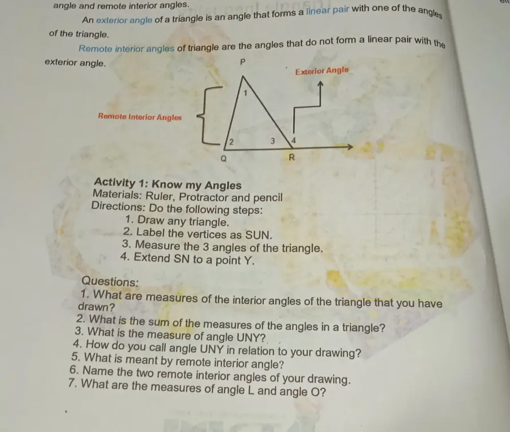 Solved: angle and remote interior angles. An exterior angle of a ...
