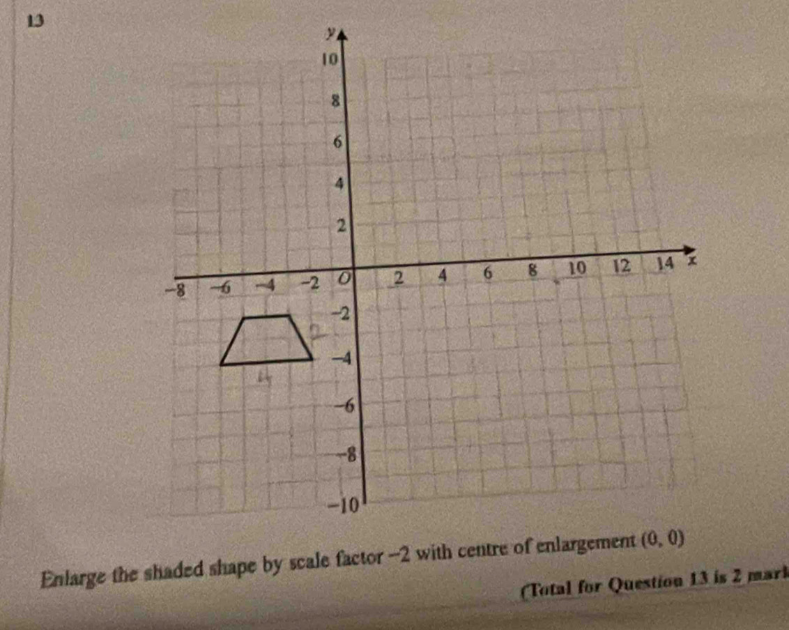 13
(Total for Question 13 is 2 mar