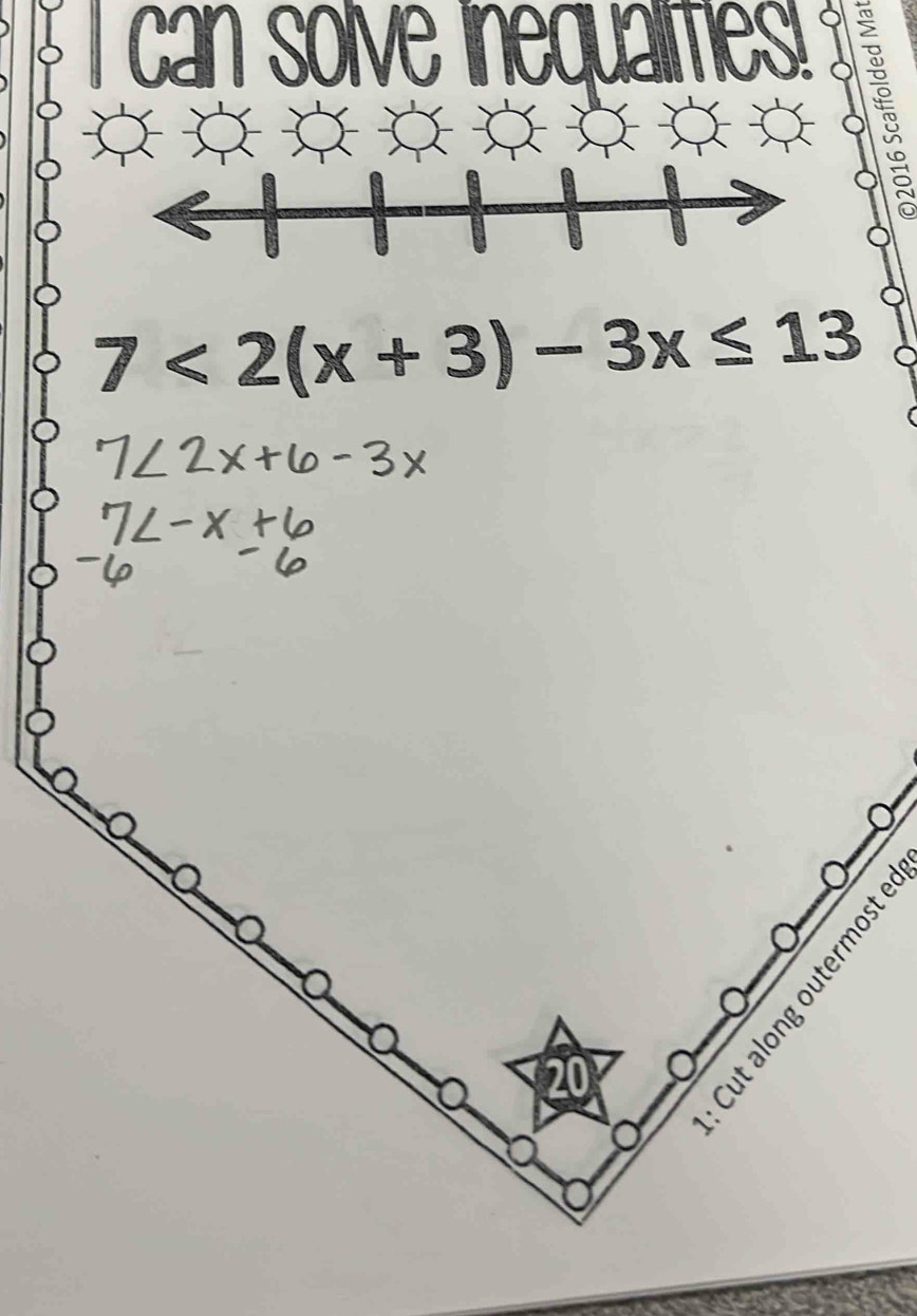 can solve inequaimes! Y
7<2(x+3)-3x≤ 13
a

20 ह C