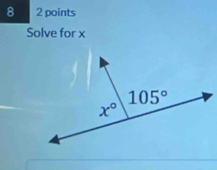 8 2 points
Solve for x