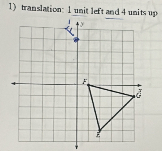 translation: 1 unit left and 4 units up