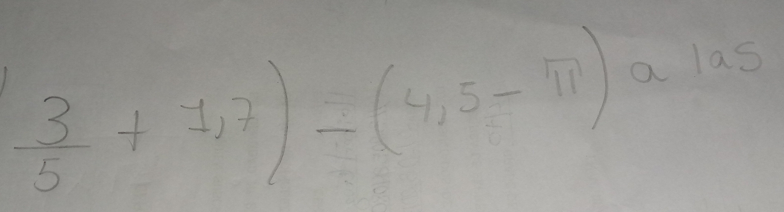  3/5 +1,7)-(4,5-π )a1as