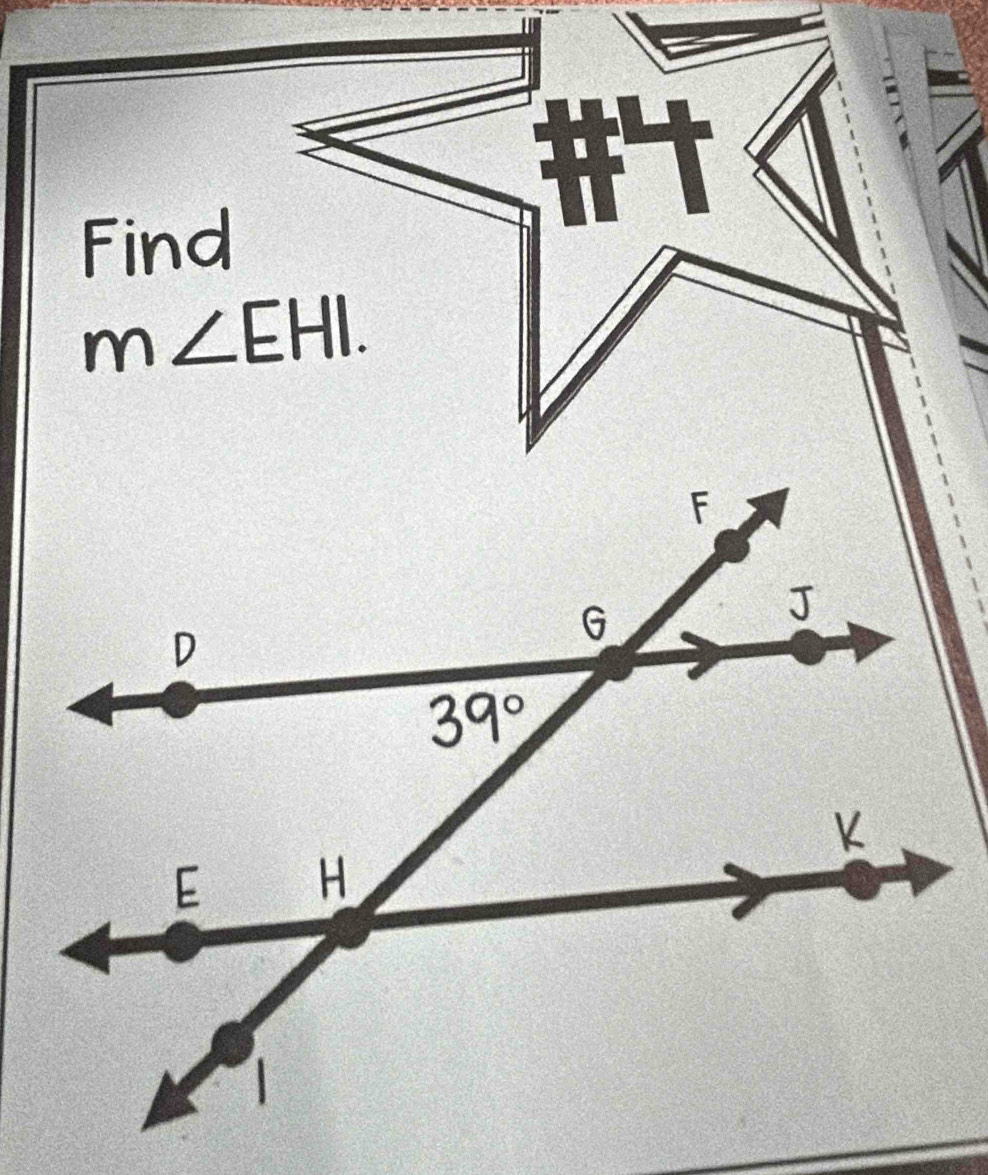 Find
m∠ EHI.