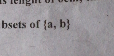 bsets of  a,b