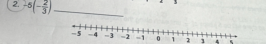 -5(- 2/3 ) _
- 3
2 3 4 5