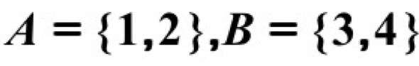 A= 1,2 , B= 3,4