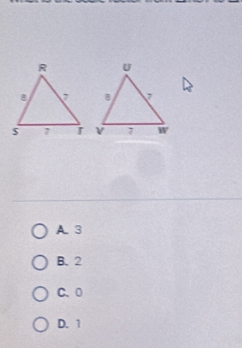 A. 3
B. 2
C. 0
D. 1