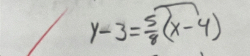 y-3= 5/8 (x-4)