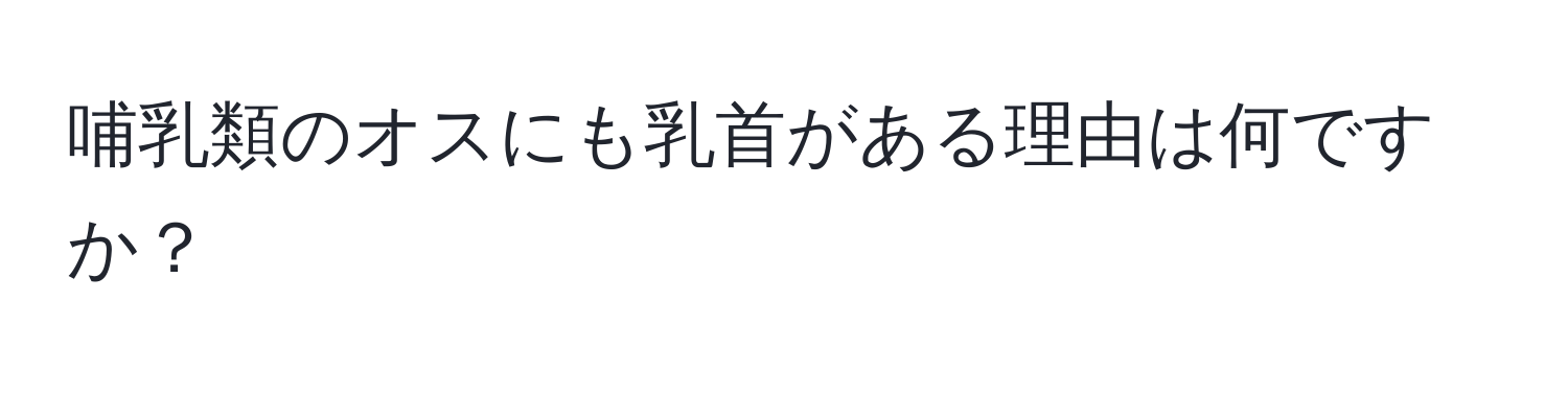 哺乳類のオスにも乳首がある理由は何ですか？