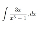 ∈t  3x/x^3-1 ,dx