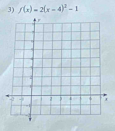 f(x)=2(x-4)^2-1