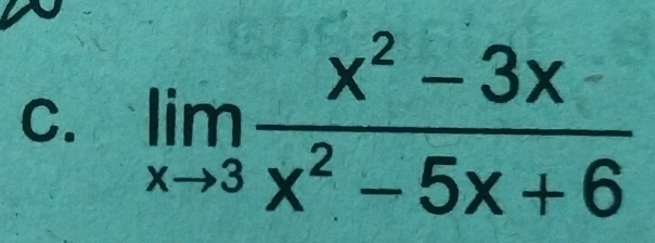 limlimits _xto 3 (x^2-3x)/x^2-5x+6 