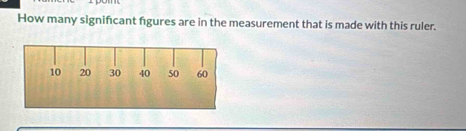 How many signifcant figures are in the measurement that is made with this ruler.