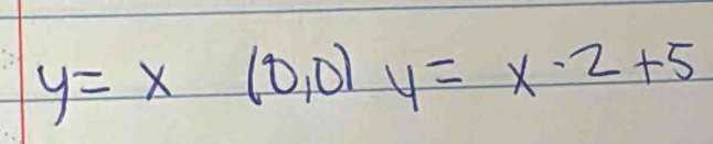 y=x(0,0) )y=x-2+5