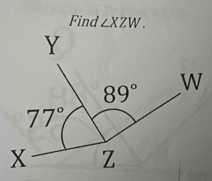 Find ∠ XZW.