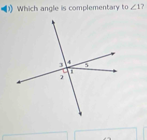 Which angle is complementary to ∠ 1 2