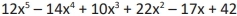 12x^5-14x^4+10x^3+22x^2-17x+42